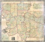 Greene County and Greensboro 1856 Wall Map 44x46